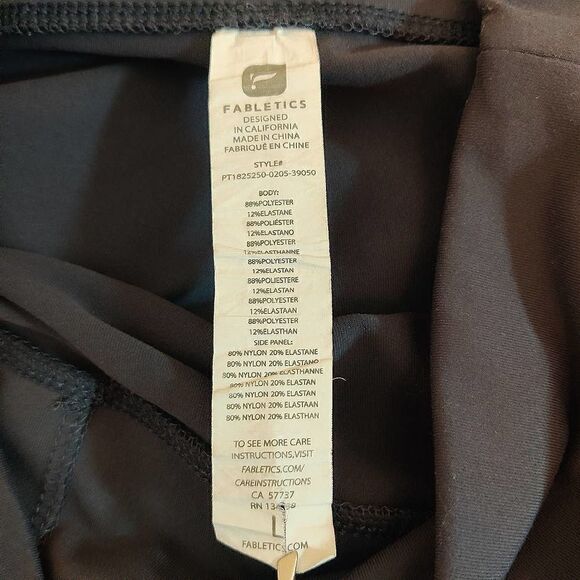 Fabletics mesh sides high rise legging sz L - Picture 9 of 9